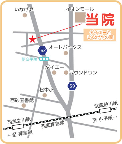 伊奈平歯科クリニック地図